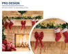 Picture of Allenjoy 6 x 6 FT Christmas Fireplace Backdrop Photography Background Portrait Photobooth Xmas Party Banner Decorations Photo Studio Props