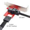 Picture of Chenyang Mini SAS HD SFF-8643 PCI-Express 4.0 to Oculink SFF-8611 SFF-8612 PCBA Female Adapter with Bracket