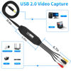 Picture of Tihokile USB Video Capture Card, Audio Video Converter Grabber for RCA to USB-Convert VHS Mini DV VCR Hi8 DVD Equipment to Digital Converter for PC TV Tape Player Camcorder