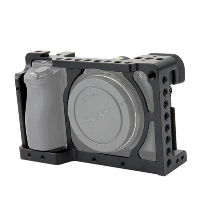 Picture of NICEYRIG Camera Cage for Sony A6300 A6400 A6100 A6000 with 1/4 Thread and Cold Shoe - 083