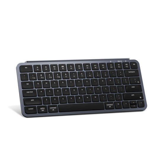Picture of Keychron B1 Pro Ultra-Slim ZMK/Launcher Wireless Bluetooth 2.4 GHz/Wired Connection Keyboard for Mac Windows Linux - Gray