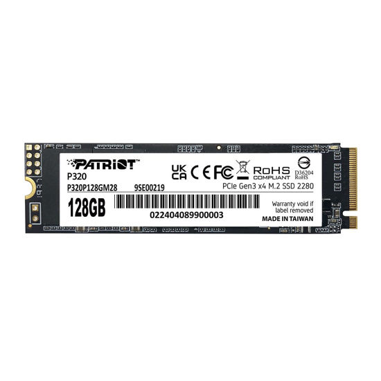 Picture of Patriot P320 128GB Internal SSD - NVMe PCIe Gen 3x4 - M.2 2280 - Solid State Drive - P320P128GM28