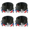 Picture of Tainston 4 Pack 50 Feet BNC Video Power Cable Wire Video Security Camera Wire with Connectors for CCTV Camera DVR Surveillance System
