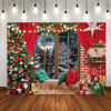 Picture of LTLYH 10x8ft Christmas Photography Backdrop Winter Christmas Window Backdrop Christmas Party Banner Decorations Photo Backdrops Xmas Eve Photo Booth Props Backdrop 235
