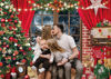 Picture of LTLYH 10x8ft Christmas Photography Backdrop Winter Christmas Window Backdrop Christmas Party Banner Decorations Photo Backdrops Xmas Eve Photo Booth Props Backdrop 235