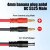 Picture of YACSEJAO 14AWG DC5525 to 4mm Banana Cable 3FT/1M DC 5.5mm x 2.5mm to 4mm Banana Plug Cable DC 12V-24V Instrumentation Equipment Connector (DC5.5 * 2.5MM)