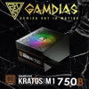 Picture of GAMDIAS RGB Gaming PC Power Supply 750W 80 Plus Bronze Certified 750 Watt PSU for Computers with Active PFC, Kratos M1-750B