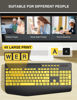 Picture of Wireless Keyboard and Mouse Combo - Large Print Ergonomic Keyboard with Wrist Rest, Phone Holder, Sleep Mode, Silent 2.4GHz Keyboard Mouse Set for Computer, Laptop, PC, Mac, Windows - Trueque
