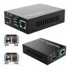 Picture of 2Pack BiDi Gigabit Multi-Mode Fiber Ethernet Media Converters, with 2Pack Dual SFP LC Transceiver Module 850nm 1.25Gbps, 1000Base-SX to 10/100/1000Base-TX, LC Connector, RJ45 Interface MMF, Up to 550m