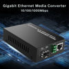 Picture of 2Pack BiDi Gigabit Multi-Mode Fiber Ethernet Media Converters, with 2Pack Dual SFP LC Transceiver Module 850nm 1.25Gbps, 1000Base-SX to 10/100/1000Base-TX, LC Connector, RJ45 Interface MMF, Up to 550m