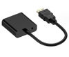 Picture of HDMI to VGA with 3.5mm Audio Cable, Gold-Plated HDMI to VGA Adapter Compatible for Computer, Desktop, Laptop, PC, Monitor, Projector, HDTV, Chromebook, Raspberry Pi, Roku, Xbox and More - Black