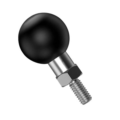 Picture of Suoleerang 1" Ball Mount Base Ball Adapter with 1 inch Ball, M6 Threaded Bolt with Ball Adapter M6 Stainless Steel Threads Compatible with RAM Mounts Parts B Size Double Socket Arms(Black-1)