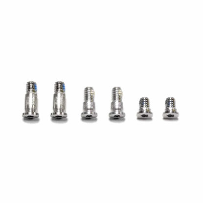 Picture of ICTION New Bottom Case Screws 6 pcs Replacement for MacBook Pro 13" A1708 (2016 2017), A2159 (2019) Silver Color