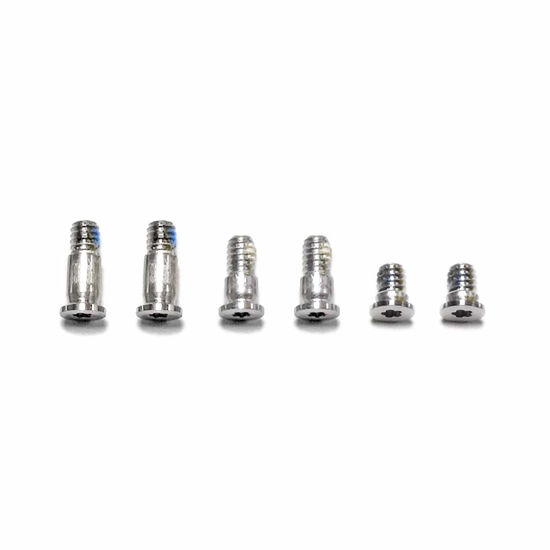 Picture of ICTION New Bottom Case Screws 6 pcs Replacement for MacBook Pro 13" A1708 (2016 2017), A2159 (2019) Silver Color