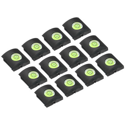 Picture of PATIKIL Camera Level Hot Shoe Cover, 12 Pack Hot Shoe Bubble Level Cap Hot Shoe Protector Suitable for DSLR/SLR Camera, Black
