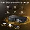 Picture of MokerLink 10 Port Gigabit PoE Switch, 8 GE PoE+, 2 GE Uplink, 10/100/1000Mbps, 120W 802.3af/at PoE, Fanless Plug & Play Ethernet Switch