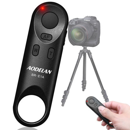Picture of Aodelan Remote Shutter Release for Canon M50,M50 II,M50 Mark II,EOS R,R5,R6,RP,R100,6D Mark II,M6 Mark II,77D,90D,200D,250D,850D,800D,SL2,SL3,T7i,T8i,Replaces for Canon BR-E1 Wireless Remote Control