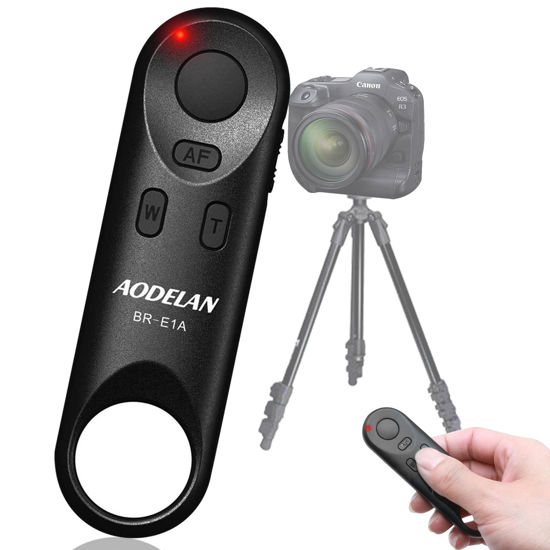 Picture of Aodelan Remote Shutter Release for Canon M50,M50 II,M50 Mark II,EOS R,R5,R6,RP,R100,6D Mark II,M6 Mark II,77D,90D,200D,250D,850D,800D,SL2,SL3,T7i,T8i,Replaces for Canon BR-E1 Wireless Remote Control