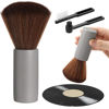 Picture of Ziliny 3 Pcs Vinyl Record Cleaning Brush Wooden Anti Static Dust Record Vinyl Cleaner Kit Record Player Accessories Gift for Music Lovers Vinyl Record(Grey)
