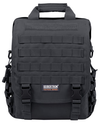 Picture of Seibertron Waterproof Molle Tactical 14"(inch) Laptop Sling BAG Backpack Black