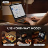 Picture of GUSGU Transparent Case with Wireless Keyboard for iPad 10.2-in (7th, 8th, and 9th Gen), 7 Colors Backlight, Trackpad, 360°Rotating Stand, Tech Style