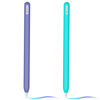 Picture of Ultra Thin Silicone Skin Cover Compatible with Apple Pencil 2nd Gen, Protective Silicone Case for iPad Pro 11 12.9 inch 2018 Pencil Case Shockproof Soft Silicone Sleeve(Lavender Grey+Mint)