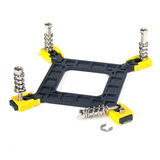 Picture of Adjustable Motherboard Backplate CPU Heatsink Mounting Bracket Kit Compatible with Intel LGA 775 1150 1155 1156 1366 Motherboard CPU Radiator Holder Backplate Snap Fix Screw Bolts