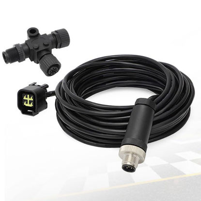 Picture of NBWIYQP Replace for 000-0120-37 Yamaha Engine Interface Cable Connects to NMEA 2000 Network (with T-Connector) for Yamaha Outboard 2006-2023（4.5m/15ft）