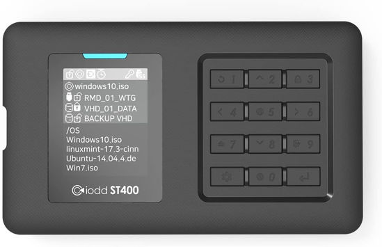 Picture of iodd ST400(512GB SSD) 2.5 inch Enclosure/USB-C/Bootable Virtual ODD&HDD / AES256 Encryption Max up to 76 Digits/Write Protect/USB-C Type/Next Gen Model Made in Korea
