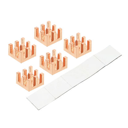 Picture of MECCANIXITY Copper Heatsink 6x6x4mm with Self Adhesive for IC Chipset Cooler Pack of 5