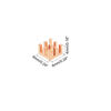 Picture of MECCANIXITY Copper Heatsink 6x6x4mm with Self Adhesive for IC Chipset Cooler Pack of 5