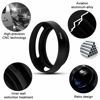 Picture of 37mm Hollow Lens Hood Universal Metal Hollow Vented Tilted Curved Lens Hood Sunshade with Centre Pinch Lens Cap for Leica Canon Nikon Sony Pentax Olympus Fuji Camera + Microfiber Cleaning Cloth