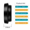 Picture of 37mm Hollow Lens Hood Universal Metal Hollow Vented Tilted Curved Lens Hood Sunshade with Centre Pinch Lens Cap for Leica Canon Nikon Sony Pentax Olympus Fuji Camera + Microfiber Cleaning Cloth