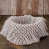 Picture of Coberllus Newborn Baby Photo Props Blanket Handmade Knitted Twist Wrap Posing Aid Backdrops for Boy Girls Photography Shoot (LightGrey)