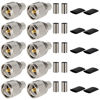 Picture of MOOKEERF PL-259 Male Crimp Connector Adapter,UHF SO239 Crimp Coax Connector for LMR400/KMR400/RG8/RG8U/RG213 Coaxial Cable (Pack of 10)