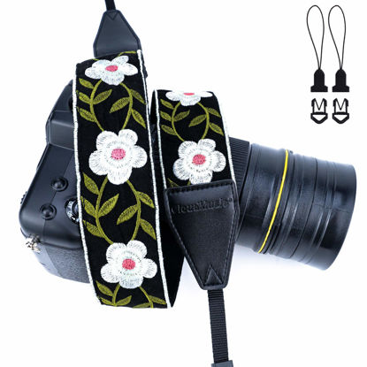 Picture of CLOUDMUSIC Camera Strap Jacquard Weave Neck Strap For Girls Men Women Floral (Style 22)