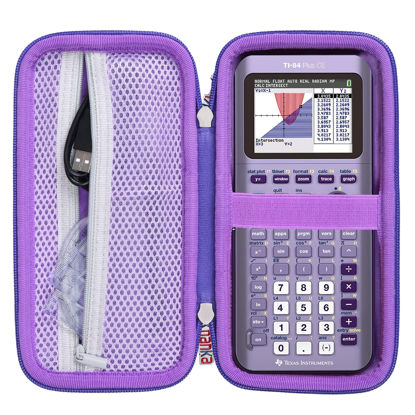 Picture of Khanka Hard Travel Case Replacement for Texas Instruments TI-83 Plus/TI-84 Plus/TI-84 Plus CE Color Graphing Calculator, Case Only (Infinitely Iris)