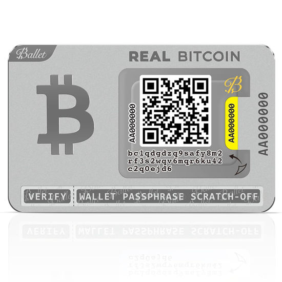 Picture of Ballet Real Bitcoin - The Easiest Cryptocurrency Cold Storage Card - Crypto Hardware Wallet, Safeguarding Your Digital Assets (Single)