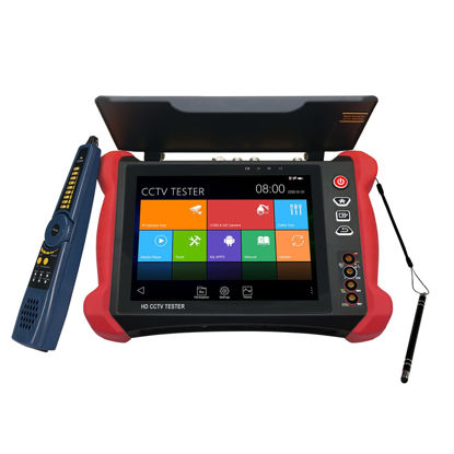 Picture of WANLUTECH 8K IP Camera Tester with PoE, CCTV Monitor Tester 8 inch Retina Touchscreen Support 8MP TVI CVI AHD SDI Camera Tester DMM OPM VFL TDR Cable Test Features HDMI WiFi 8K H.265 (X9-MOVTADHS)