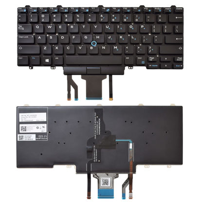 Picture of SUNMALL Backlit Keyboard Replacement Compatible with Dell Education（Latitude ） E5450 E5470 E5480 E7450 P40G E7470 E7480,Latitude 14 5480 5488 5490 5491 7480 7490 with Pointer US Layout