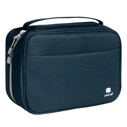 Picture of pack all Electronic Organizer Plus, Larger Capcity Cable Organizer Bag, Shockproof Carrying Case, Portable Cord Travel Organizer Storage Bag for Cables, Chargers, Phones, USB, SD Cards(Navy Blue)