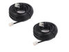 Picture of Yumiwoow 20ft Phone Telephone Extension Cord Cable Line Wire with Standard RJ11 6P4C Plugs for Landline Telephone, (6M-Black-2Pack)