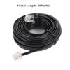 Picture of Yumiwoow 20ft Phone Telephone Extension Cord Cable Line Wire with Standard RJ11 6P4C Plugs for Landline Telephone, (6M-Black-2Pack)