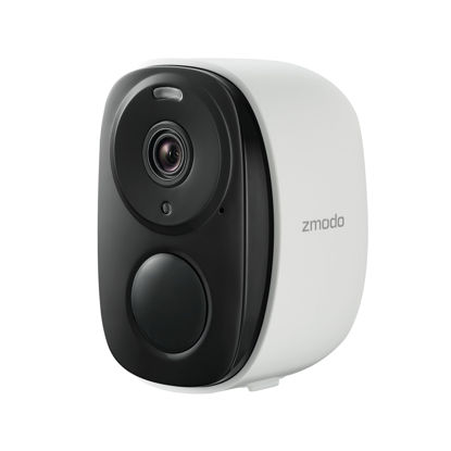 Picture of Zmodo Security Camera Wireless Indoor Outdoor, Rechargeable Battery Powered, 100° view 1080P HD Color Night Vision, AI Motion Detection, 2-Way Audio, IP65 Waterproof Cloud/SD Storage, Works with Alexa