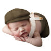 Picture of Holibeat Newborn Boy Christmas Green Photography Props Baby Boy Xmas Photo Shoot Outfits Infant Gentleman Romper Suits with Hat (olive)