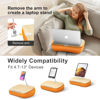Picture of ERGONOV Cozy Kindle Pillow Stand with 360° Adjustable Tablet Holder, Wooden Panel, iPad Stand for Hands Free Reading in Bed, Couch, Sofa, Compatible with 4.7"-13" Kindle, iPad, Phone, up to 14"Laptop