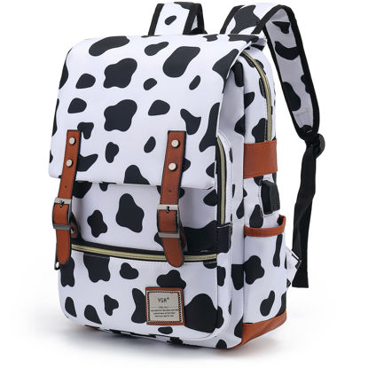 Picture of YGR Floral Laptop Backpack for Women, Female, College, Travel, Business, Outdoor Sports, Office, Work (Cow)