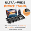 Picture of X9 Full Size Bluetooth Keyboard with Phone Holder - (2.4G + BT) - Rechargeable Multi Device Keyboard w/Copilot Key and AI for iPhone, Tablet, PC, Mac, iOS, Android - Backlit Wireless Keyboard - Gray