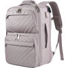 Picture of EMPSIGN Travel Backpack for Women, Large Carry On Backpack Airline Approved Personal Item Travel Bag, 17 inch TSA Friendly Laptop Backpack with USB Port, Casual Daypack Business Backpack, Grey Pink