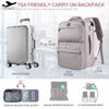 Picture of EMPSIGN Travel Backpack for Women, Large Carry On Backpack Airline Approved Personal Item Travel Bag, 17 inch TSA Friendly Laptop Backpack with USB Port, Casual Daypack Business Backpack, Grey Pink